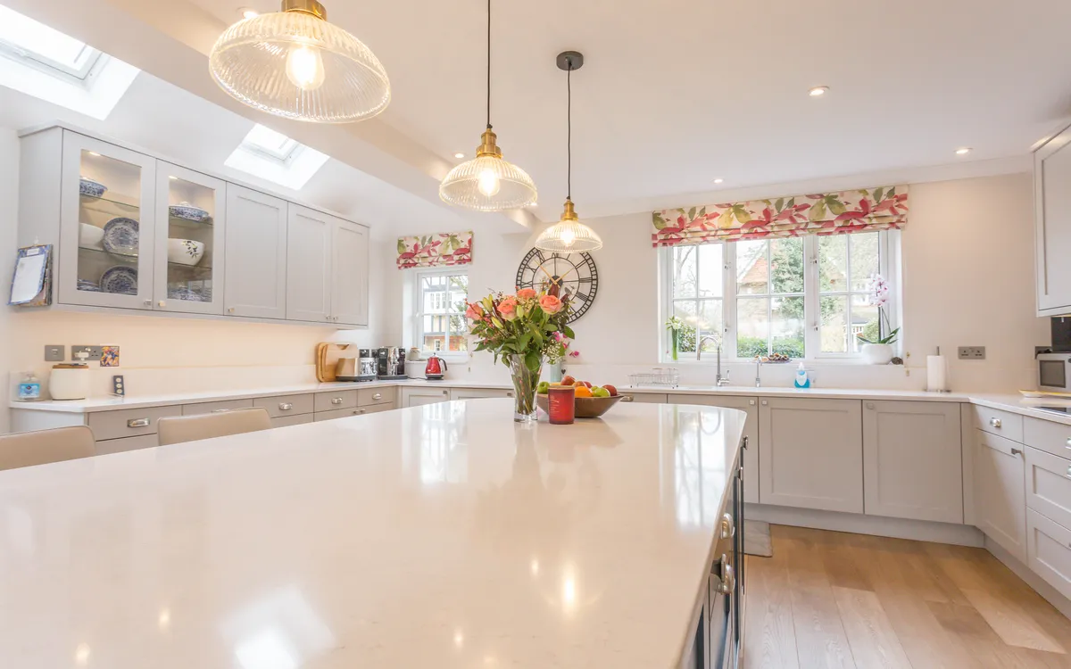 Open plan kitchen and living space