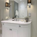 white rounded sink