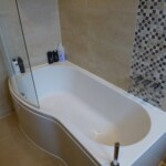 large bean shaped bath