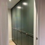green wardrobe built in