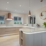 light kitchen with chrome lights
