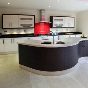s shaped sink in kitchen