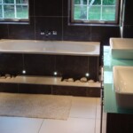 double sink and long bath bathroom