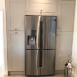 silver fridge