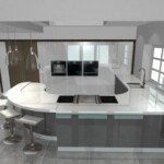 arial view of modern kitchen
