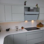 white and light grey kitchen