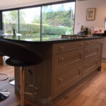 grey cupboard kitchen island