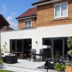 back extension with grey doors