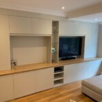 long shelf with tv unit