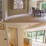 before and after of dinning room