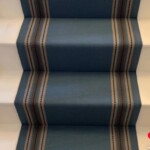 stairs with blue carpet